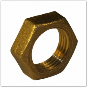 Locknut 1"  brass (9 mm)